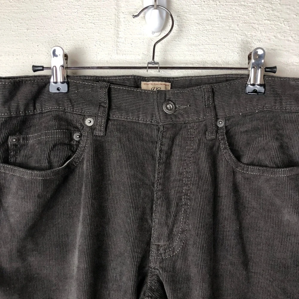 NEW J. Crew Mens 484 Slim-Fit‎ Pant in Corduroy Size W30 L30 Green Grey Office